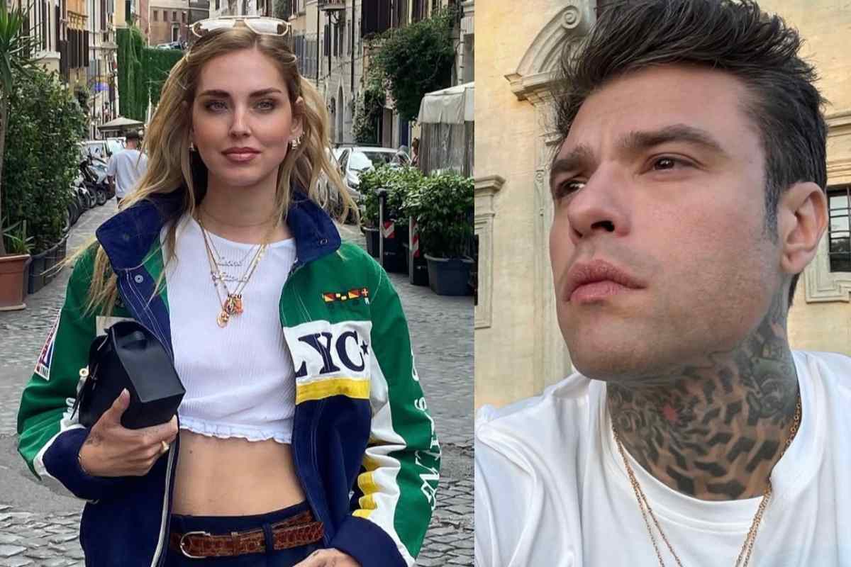 Primo piano di Chiara Ferragni e Fedez